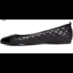 NWT Brooks Brothers Quilted Cap Toe Ballet Flats